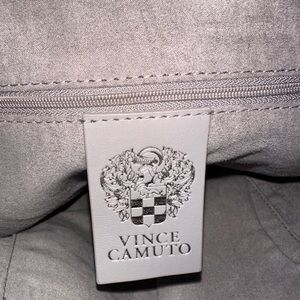 Vince Camuto Suede Brown Quilted Bag